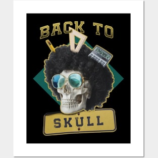 Back to Skull Teacher School Posters and Art